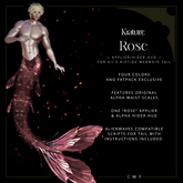 ((Krature)) - Rose - Mermaid Tail Riptide Applier HUD - Pink