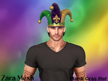 ZM PBR Mardi Gras Harlequin Hat FULL PERM MESH