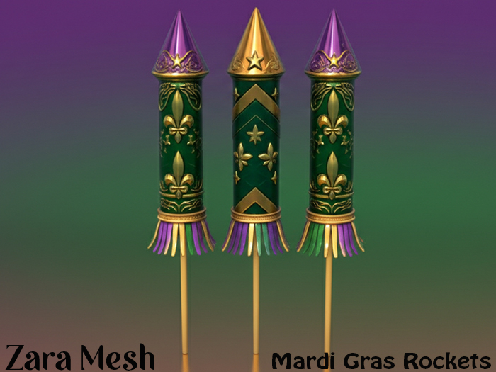 ZM PBR Mardi Gras Rockets FULL PERM MESH