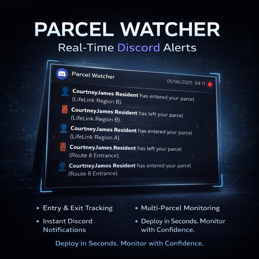 Parcel Watcher Pro — Live Discord Entry & Exit Tracking