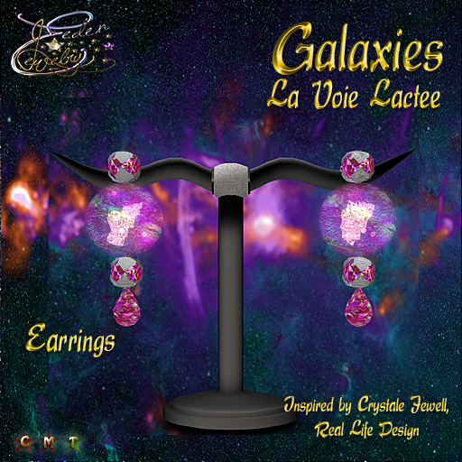 EARRINGS GALAXIES LA VOIE LACTEE