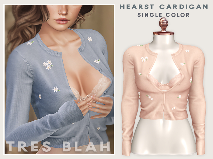 Tres Blah - Hearst Cardigan - Shell