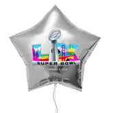 SUPER BOWL Silver Single Balloons -  GAME DAY (ADD)
