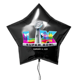SUPER BOWL Black Single Balloons -  GAME DAY (ADD)