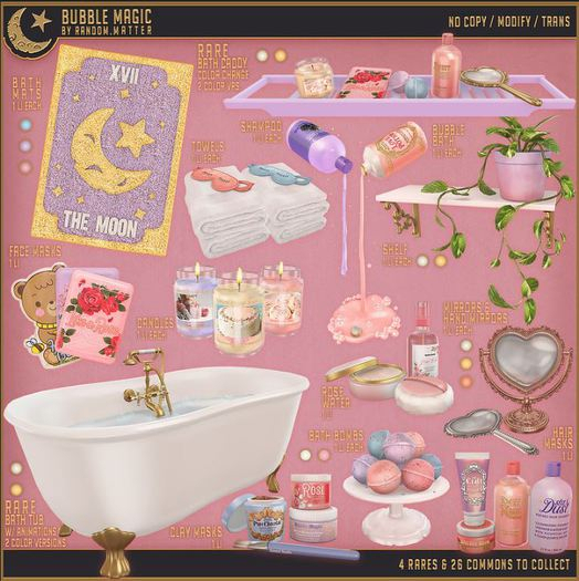 .random.Matter. - Bubble Magic - Bath Tub [Gold] - RARE