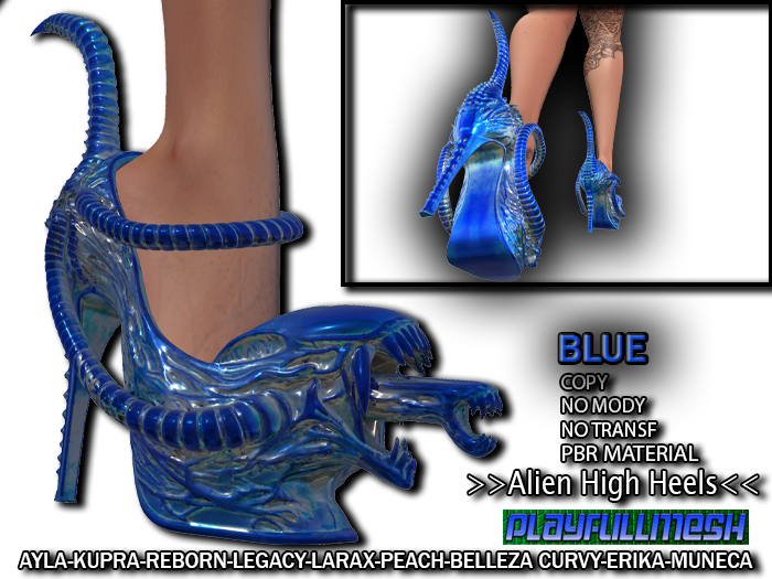 **Alien High Heels (BLUE)**PlayFullMesh