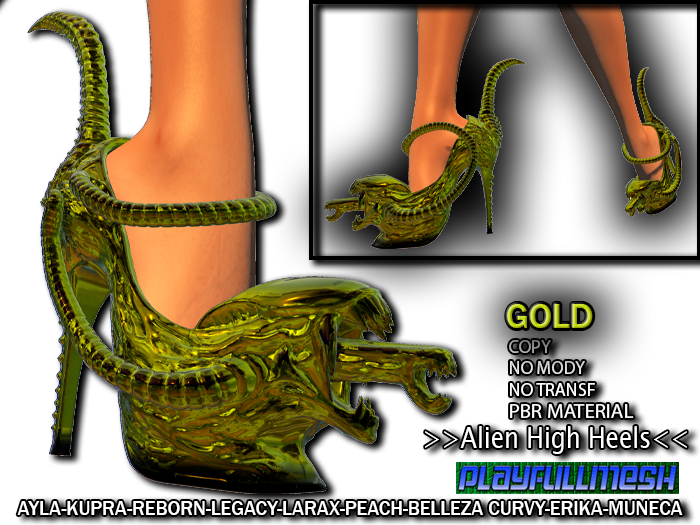 **Alien High Heels (GOLD)**PlayFullMesh