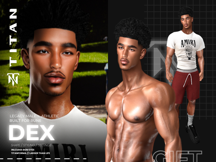 Second Life Marketplace - GIFT - TITANFORMA // Dex Shape (Lelutka Rune ...