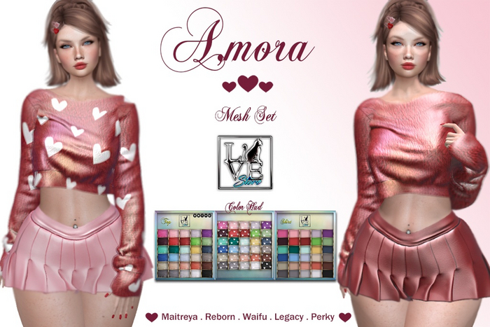 =LCS= Amora Mesh Set w/ Color HUD (Add me!)