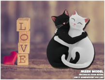 Cat Black and white love