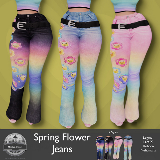 Mostyn St - Spring Flower Jeans