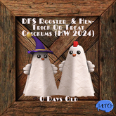 DFS Rooster  & Hen- Trick Or Treat Chickums (HW 2024)    (0 Days Old)    RARE