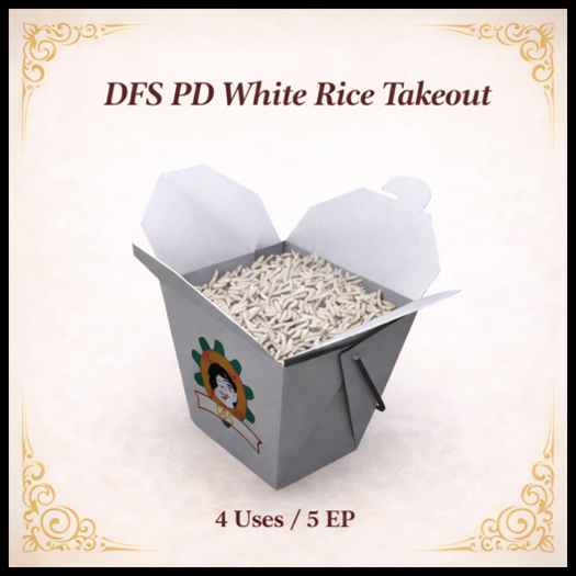DFS PD White Rice Takeout - ACTUAL ITEM