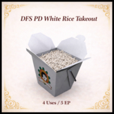 DFS PD White Rice Takeout - ACTUAL ITEM