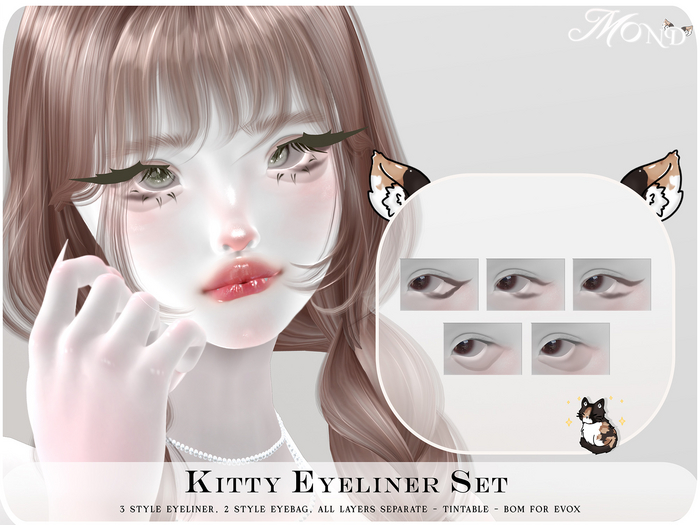 [Mond]Kitty Eyeliner Set BoM For evoX  - UNPACK -