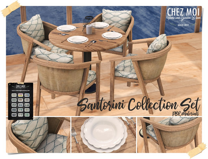 CHEZ MOI Santorini Collection Set
