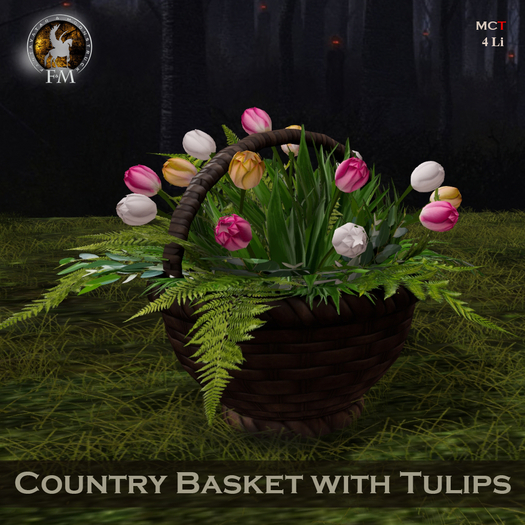 F&M * Country Basket with Tulips 