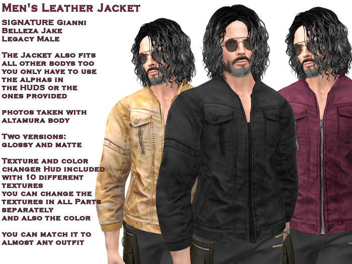 Men's Leather Jacket   (ADD)