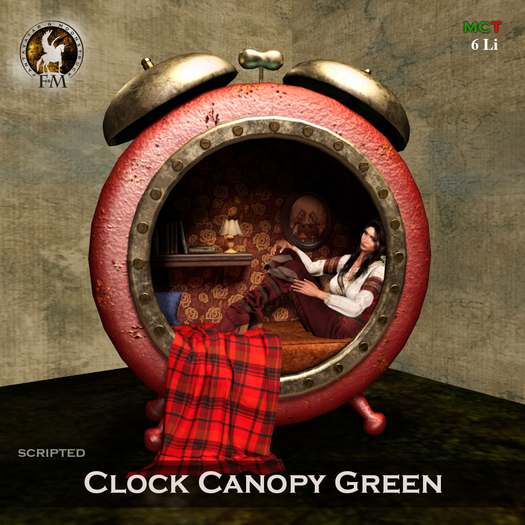 F&M * Clock Canopy Red