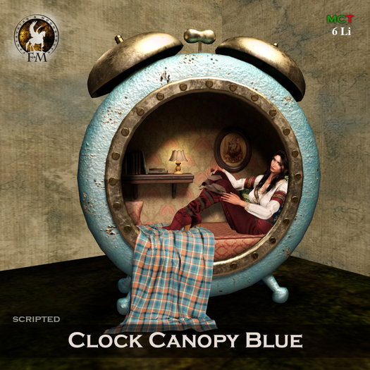 F&M * Clock Canopy Blue