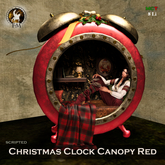 F&M * Christmas Clock Canopy Red 