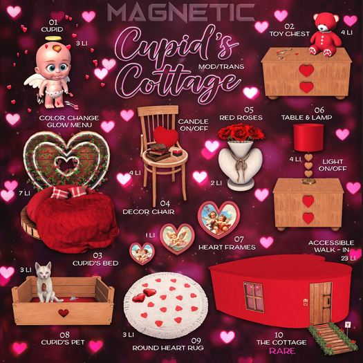 10 The Cottage - Cupid's Cottage - Magnetic RARE
