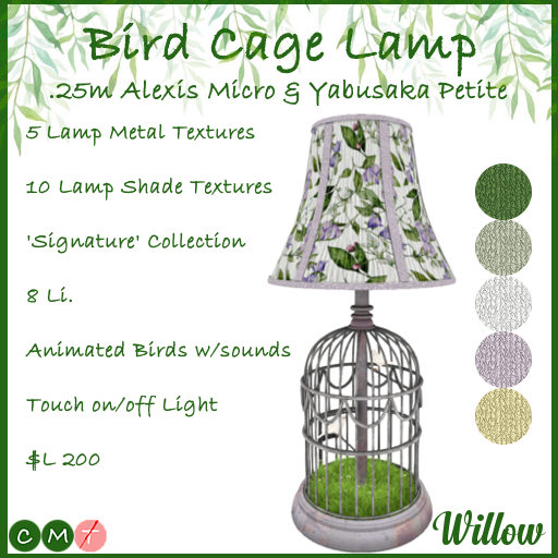 Willow Bird Cage Lamp 'SIGNATURE' Petite & Micro (ADD ME)