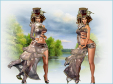 !dM TeaParty  SteamDress + Tophat **SAKURA** for Maitreya