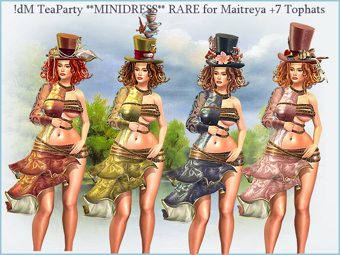 !dM TeaParty **MINIDRESS** RARE for Maitreya +7 Tophats