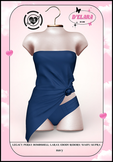 D'ELARA #3 DRESS & PANTY NAVY