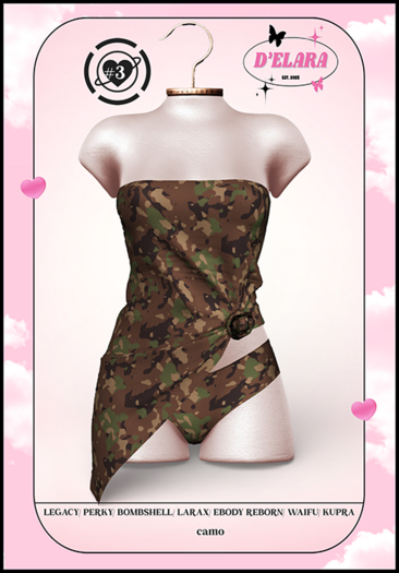 D'ELARA #3 DRESS & PANTY CAMO