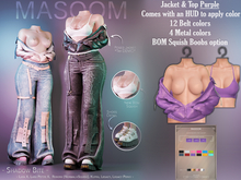[[ Masoom ]] Shadow Bite Chaqueta & Top - Purple