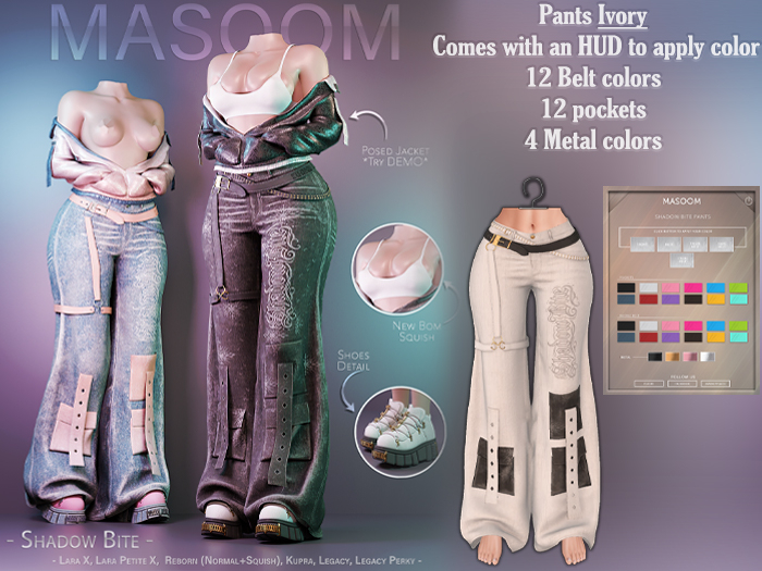 [[ Masoom ]] Shadow Bite Pants - Ivory