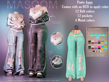 [[ Masoom ]] Shadow Bite Pantalones - Aqua