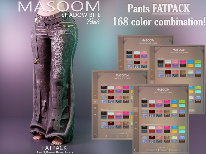 [[ Masoom ]] Shadow Bite Pants - FATPACK