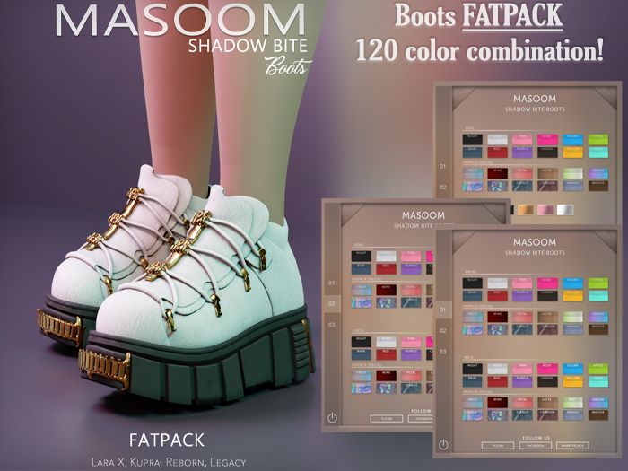 [[ Masoom ]] Shadow Bite Boots - FATPACK