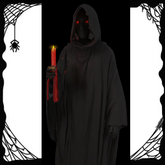 Dark Hooded Reaper w Candle,grim reaper,Halloween