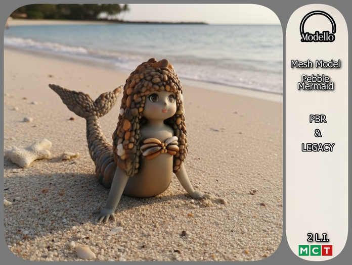 Ocean - Pebble Mermaid - Coastal