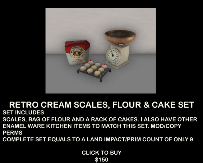 CREAM SCALES FLOUR & CUPCAKE SET