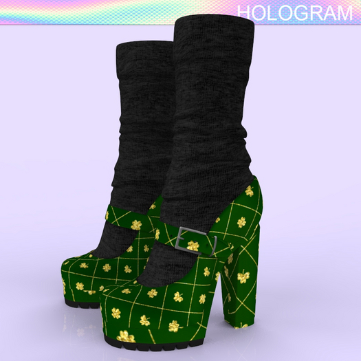 St Patricks Day Socks Heels MAITREYA