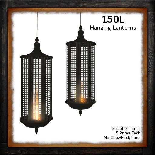 Hanging Lanterns with Sculpted Fire