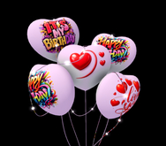 It's My Birthday heart  Balloons  