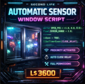 Second Life Automatic Sensor Window Script – Smart Proximity Open & Auto Close System (Full Perm LSL)