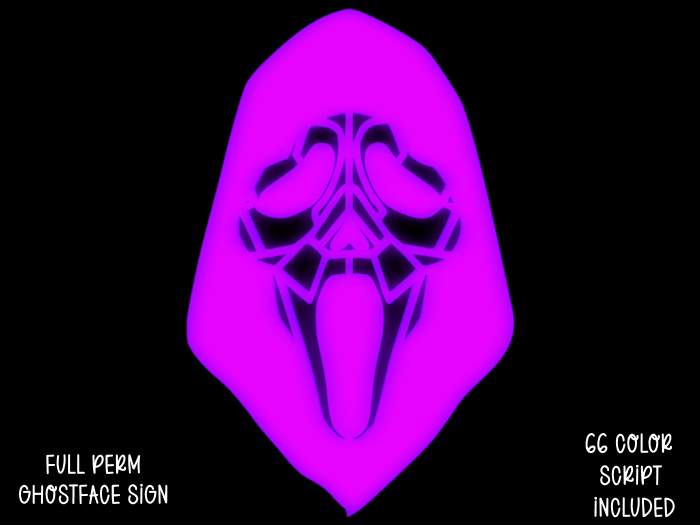 ~ VV ~ GhostFace Sign - Full Perm