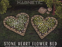 Magnetic - Stone Heart Flower Bed