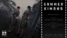 +SEKAI+ Summer Kimono - Black/Pink