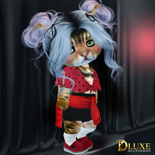 *DLUXE* DINKIES RENO WAIST SWEATER* red