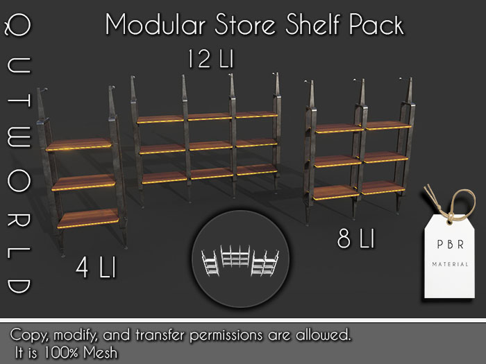 .::QUTWORLDT Modular Store Shelf Pack (Low Poly / PBR)