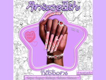 AnimeBih- Ribbons Set' Lipstick Nails