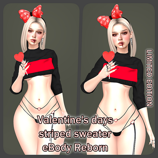 STRIPED SWEATER  OUTFIT Valentine's Day